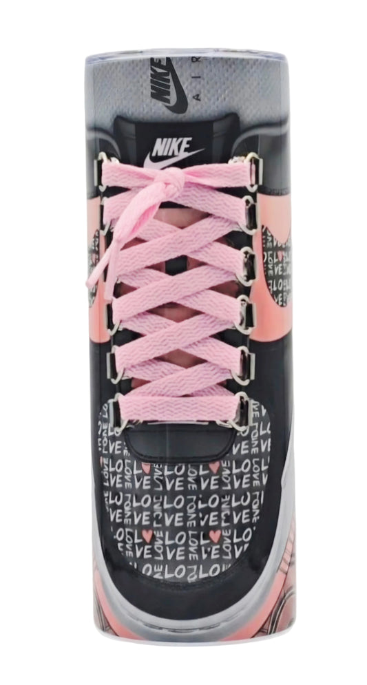 Pink & Black Nike Shoe Tumbler